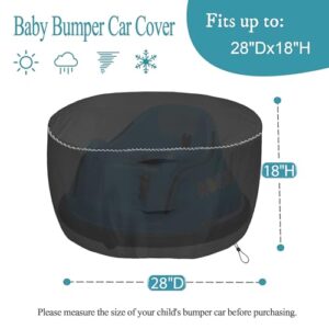 YUYAKACover Electric Ride On Bumper Car Cover,Kids Bumping Toy Gifts Cars Cover,Waterproof Toy Cover for Toddler Bumper Car Outdoor 28"D x 18"H,Black