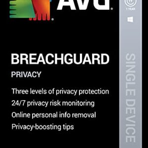 AVG BreachGuard 2021 | Online Privacy and Security | 1 PC, 1 Year [Download]