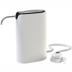 water-stream by little luxury, smart countertop drinking water filter system, (includes 2 filters) with carbon filter, reduces lead, chlorine and more, white