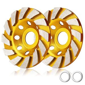 2 pieces diamond cup grinder 4 inch concrete turbo diamond grinding cup wheel 12 segs heavy duty angle grinder wheels for angle grinder