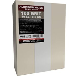 #100 aluminum oxide - 19 lbs - medium sand blasting abrasive media for blasting cabinet and blasting guns.