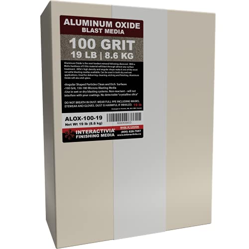 #100 Aluminum Oxide - 19 LBS - Medium Sand Blasting Abrasive Media for Blasting Cabinet and Blasting Guns.