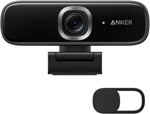 anker powerconf c300 smart full hd webcam, ai-powered framing & autofocus, 1080p webcam with noise-cancelling microphones, adjustable fov, hdr, 60 fps, low-light correction, zoom certified (renewed)