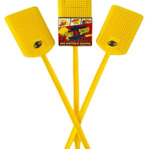 Swat-N-Scoop Heavy Duty Fly Swatter and Spider Catcher and Release (Pack of 3). Insect Fly Catchers for Inside Home. House Fly Killer or Humane Bug Catcher with Built in Insect Scoop.