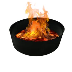 simond store portable fire pit ring liner, 24 inch diameter 12 inch height 2 mm thick heavy duty steel round fire pit insert for outdoor garden patio camping bonfire black