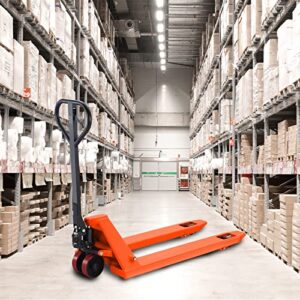 Tory Carrier Manual Pallet Jack 6600 Lb. Capacity, Pallet Truck 48 ×27 W Fork Size Standard Duty Hand Trucks