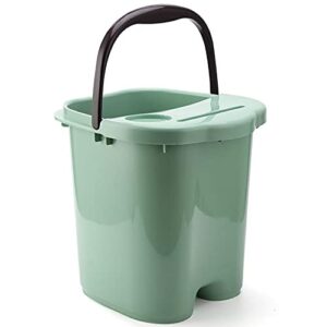 generic foot spa and massager bucket, plastic foot tub massage bucket foot soaking bath tub soaking feet suitable for home spa pedicure (xl, green)