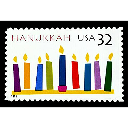 American Coin Treasures Hanukkah Coin Year to Remember 2021 Holiday Card | Genuine United States JFK Half Dollar Coin | 32 Cent Stamp