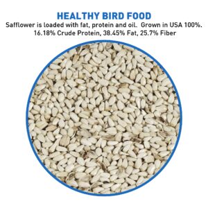 EasyGo Product Safflower Bird Seed Wild Bird Food – Great for Cardinals, Chickadees, Titmice, Doves, Woodpeckers and Grosbeaks – 50 Pounds, White (Model: Safflower-50)