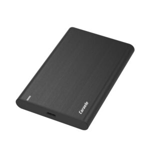 caraele 500gb portable external hard drive usb-c usb 3.1 mobile ultrafast hdd storage for pc, mac, desktop, laptop, macbook, chromebook, xbox one, xbox 360, ps4 (black)