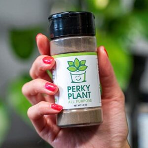 Perky Plant | Water Soluble Organic All Purpose Plant Food Fertilizer | 1 Shaker | Formulated for Live Indoor House Plants | Simply Shake in Watering Can or Plant Pots