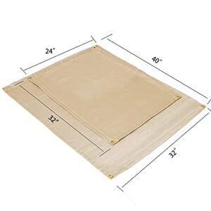 Fire Pit Mat for Deck Fireproof, Outdoor Wood Stove Hearth Pads, Camping BBQ Mat with Fire Retardant Material to Protect Your Deck Patio Lawn Campsite from Fire Burn, yellow, 40“x32”