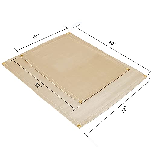 Fire Pit Mat for Deck Fireproof, Outdoor Wood Stove Hearth Pads, Camping BBQ Mat with Fire Retardant Material to Protect Your Deck Patio Lawn Campsite from Fire Burn, yellow, 40“x32”