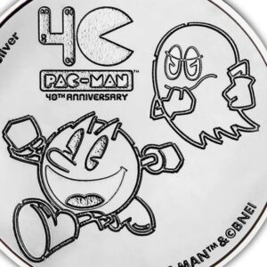 2020 1 oz Niue Silver Pac-Man 40th Anniversary Coin Brilliant Uncirculated (in Capsule) with Certificate of Authenticity $2 BU