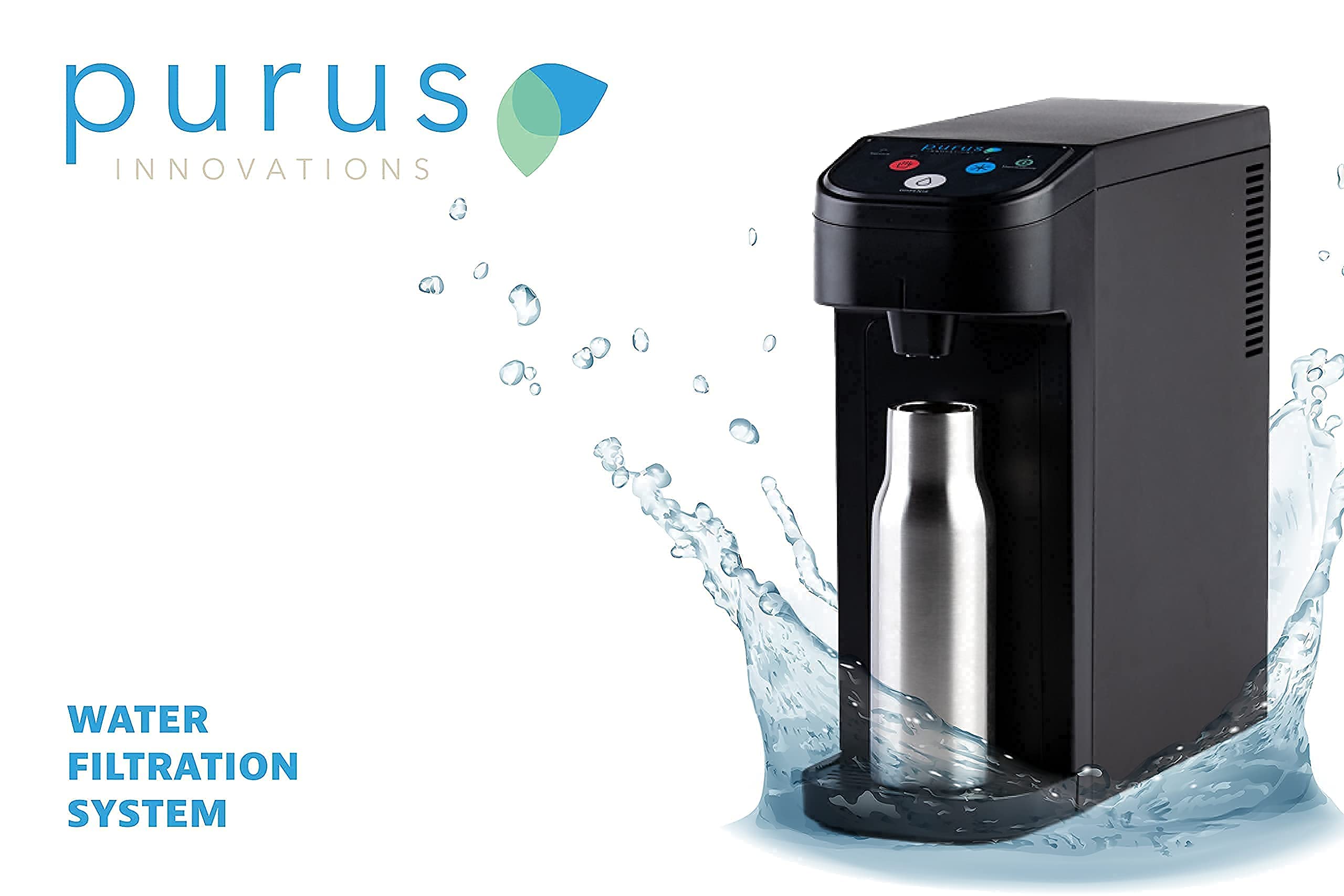 Purus Innovations Countertop Water System, Tri-Temp, Self-Cleaning with Smartchill*, for Home or Small Office. Features Patented ThermaRinse/SmartChill Technology..*Requires Drain Connection