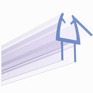 TONYRENA Frameless Shower Door Bottom Seal Strip– Stop Shower Leaks and Create a Water Barrier (1/2" x 36", Clear Vinyl)