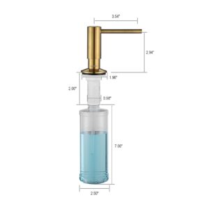 AguaStella AS59BG Brushed Gold Pull Down Bar Faucet and ASF026BG Brushed Gold Built in Soap Dispenser Combination