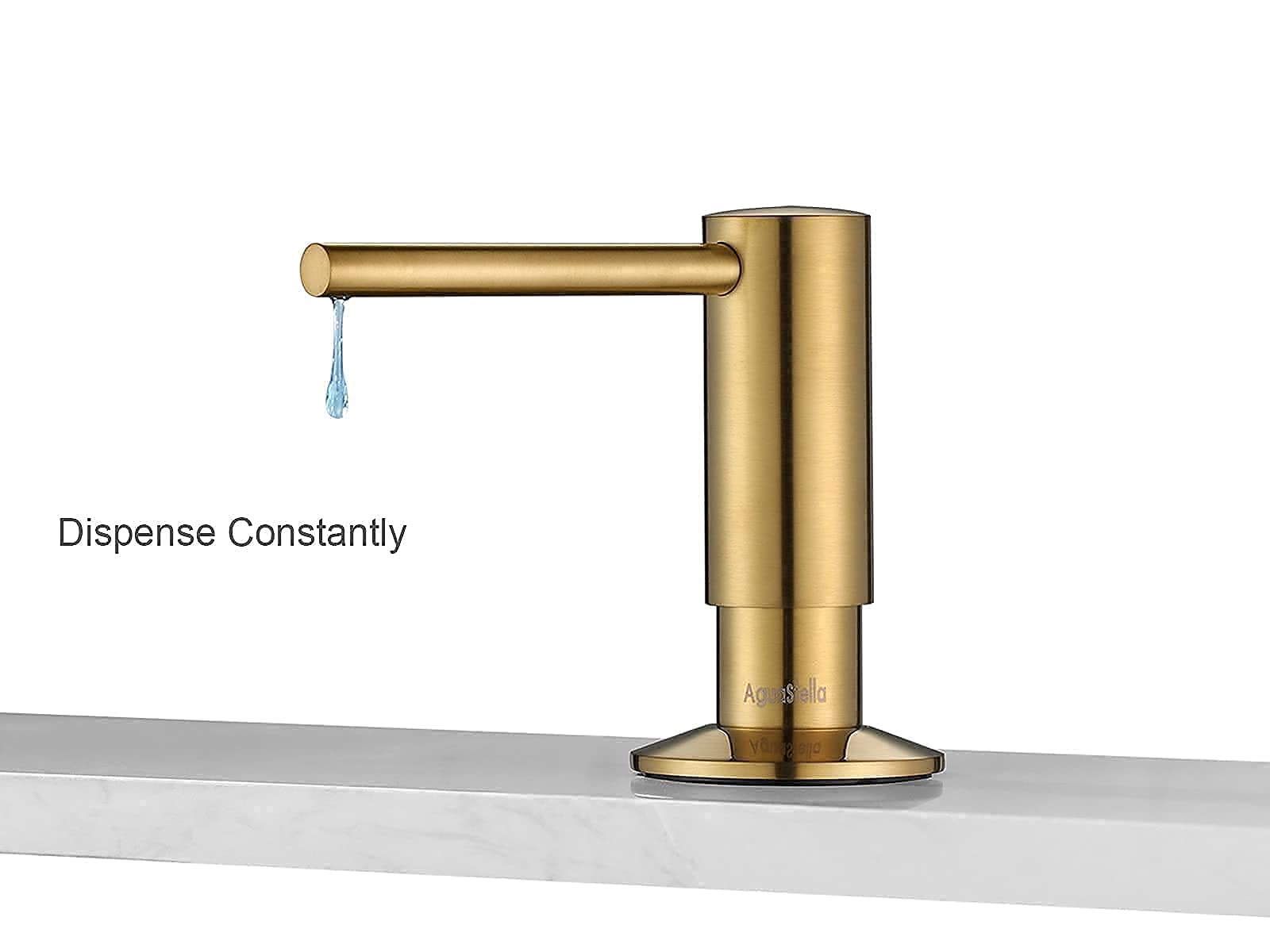 AguaStella AS59BG Brushed Gold Pull Down Bar Faucet and ASF026BG Brushed Gold Built in Soap Dispenser Combination