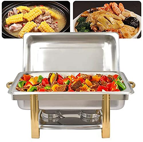 Food Warmer Chafing Dish Buffet Set Dishes Stainless Steel and Buffet Warmer Sets with Warmer and Lid for Parties Buffets