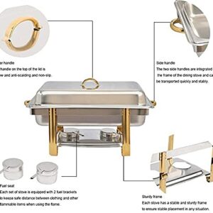 Food Warmer Chafing Dish Buffet Set Dishes Stainless Steel and Buffet Warmer Sets with Warmer and Lid for Parties Buffets