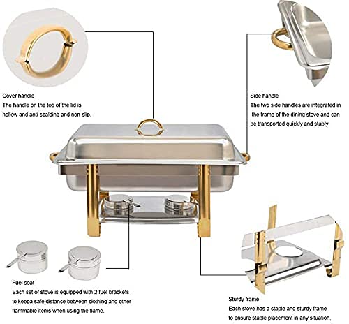 Food Warmer Chafing Dish Buffet Set Dishes Stainless Steel and Buffet Warmer Sets with Warmer and Lid for Parties Buffets