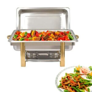 Food Warmer Chafing Dish Buffet Set Dishes Stainless Steel and Buffet Warmer Sets with Warmer and Lid for Parties Buffets