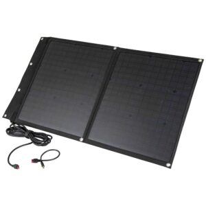 klein tools 29250 solar panel, 60 watts, foldable solar panel charges power banks, portable batteries and personal electronics