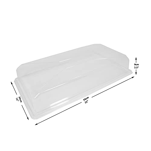 Mopalo 5 Pack of 3.5" Extra Strength 10x20 Humidity Domes for 1020 Trays - Clear Plastic Propagation Domes Fit Most Standard 10x20 Seedling Trays - Germination Trays are NOT Included…