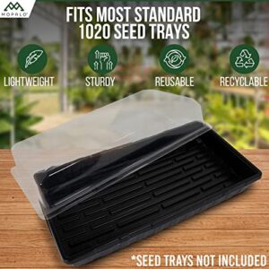 Mopalo 5 Pack of 3.5" Extra Strength 10x20 Humidity Domes for 1020 Trays - Clear Plastic Propagation Domes Fit Most Standard 10x20 Seedling Trays - Germination Trays are NOT Included…