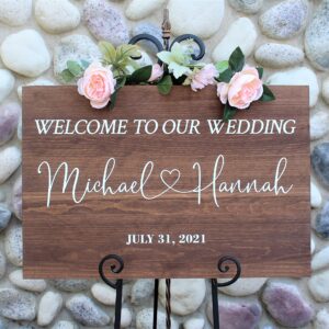 Wedding welcome sign-personalized entrance sign for wedding guests