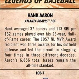 2021 Topps Opening Day Legends of Baseball #LOB-7 Hank Aaron Atlanta Braves Baseball Card