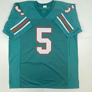 Autographed/Signed Sean Young Ray Finkle Miami Teal Ace Ventura Movie Football Jersey PSA/DNA COA