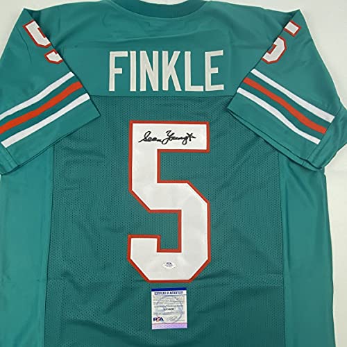 Autographed/Signed Sean Young Ray Finkle Miami Teal Ace Ventura Movie Football Jersey PSA/DNA COA