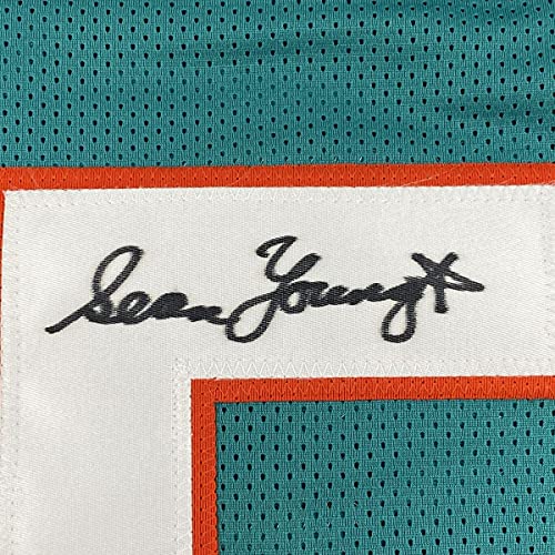 Autographed/Signed Sean Young Ray Finkle Miami Teal Ace Ventura Movie Football Jersey PSA/DNA COA