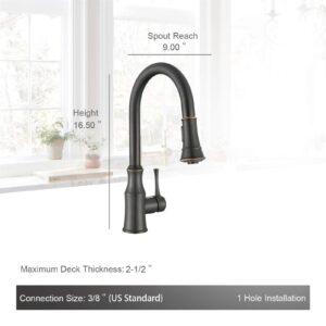 AguaStella AS94ORB Oil Rubbed Bronze Pull Down Kitchen Faucet and ASF42ORB Oil Rubbed Bronze Built in Soap Dispenser Combination