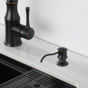 AguaStella AS94ORB Oil Rubbed Bronze Pull Down Kitchen Faucet and ASF42ORB Oil Rubbed Bronze Built in Soap Dispenser Combination