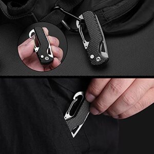 ITOKEY EDC Pocket Folding Knife, 2 Pack Small Keychain Knives, Box Seatbelt Cutter, Rescue EDC Gadget, Key Chains for Women Men Everyday Carry