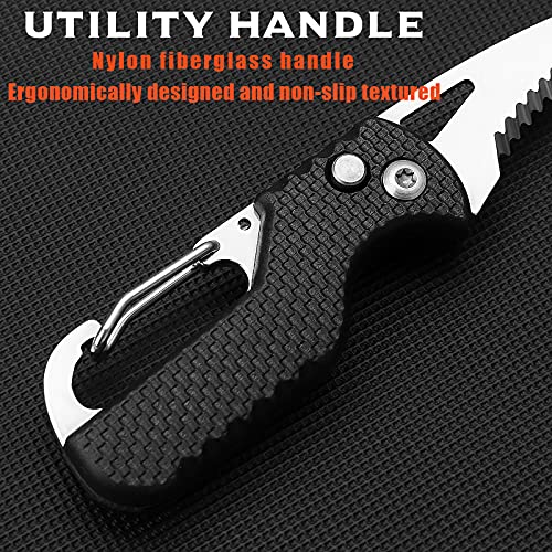 ITOKEY EDC Pocket Folding Knife, 2 Pack Small Keychain Knives, Box Seatbelt Cutter, Rescue EDC Gadget, Key Chains for Women Men Everyday Carry