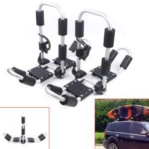 Kayak Roof Rack 3 in 1 Kayak Rack Universal Roof Rack Carrier Canoe Holder Foldable Fitment Hull for Canoe Ski Surfboard