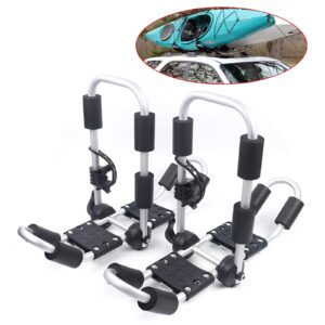 Kayak Roof Rack 3 in 1 Kayak Rack Universal Roof Rack Carrier Canoe Holder Foldable Fitment Hull for Canoe Ski Surfboard