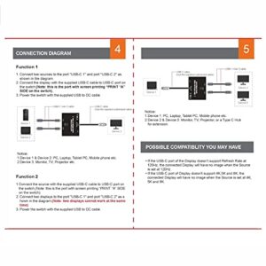 ChenYang CY PD 8K@30hz 100W 10Gbps USB-C Type-C Bi-Direction Switch MST 1 to 2 Hub Support Video Data