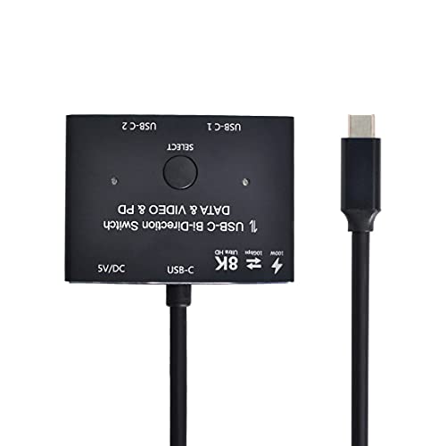 ChenYang CY PD 8K@30hz 100W 10Gbps USB-C Type-C Bi-Direction Switch MST 1 to 2 Hub Support Video Data