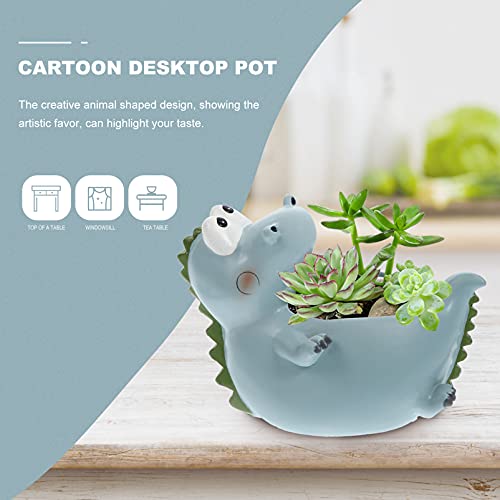 Cabilock 1pc Flowerpot Small Containers Decorative Planter Plant Pots Indoor Animal Plant Pot Indoor Pots for Plants Flower Pots for Indoor Plants Vase Pearlescent Ceramics Seedling Pot