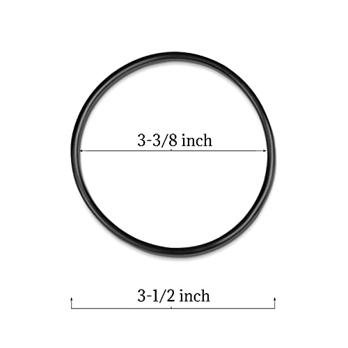 O-Ring for Reverse Osmosis Water Filter Housings Diameter 3.5" O.D. Black 3 Pcs O-Ring Set