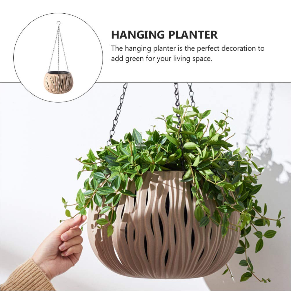 Happyyami Flowerpot Hanging Planter Natural Pot for Plants Garden planters and pots Plant Pot for Hanging Plant Wall Plant Holder Outdoor Hanging Basket Plant Hanger Ivy League Plastic vase