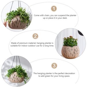 Happyyami Flowerpot Hanging Planter Natural Pot for Plants Garden planters and pots Plant Pot for Hanging Plant Wall Plant Holder Outdoor Hanging Basket Plant Hanger Ivy League Plastic vase