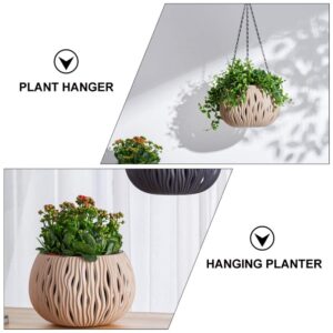 Happyyami Flowerpot Hanging Planter Natural Pot for Plants Garden planters and pots Plant Pot for Hanging Plant Wall Plant Holder Outdoor Hanging Basket Plant Hanger Ivy League Plastic vase