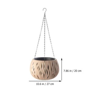 Happyyami Flowerpot Hanging Planter Natural Pot for Plants Garden planters and pots Plant Pot for Hanging Plant Wall Plant Holder Outdoor Hanging Basket Plant Hanger Ivy League Plastic vase