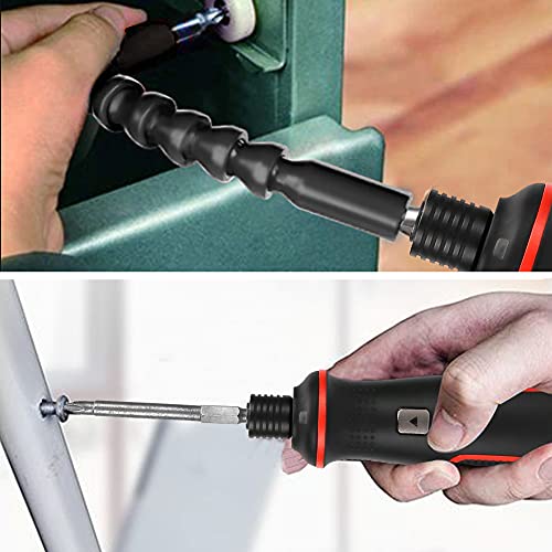 Electric Screwdriver Set, Compact Cordless Power Screwdriver Drill Set 3.6V, Rechargeable LED Work Light with Replaceable Battery Includes 40 Bits | 1 Flexible Drill Bit Extension | 1 Extention Holder