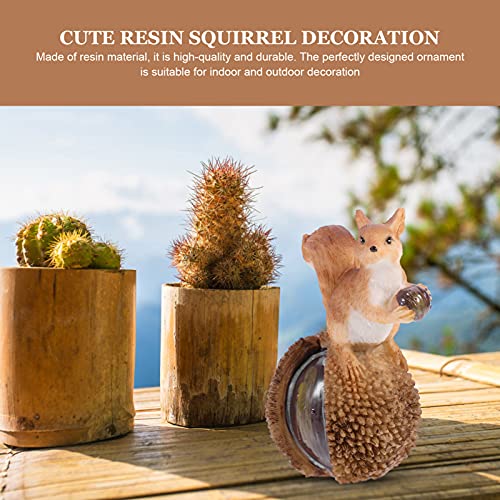KESYOO 1pc Resin Squirrel Ornament Resin Squirrel Statue Squirrel Figurine Automotivearts & Crafts Dining Room Table Decor Garden Animal Statue Outdoor Lawn Indoor Ornament Dining Table